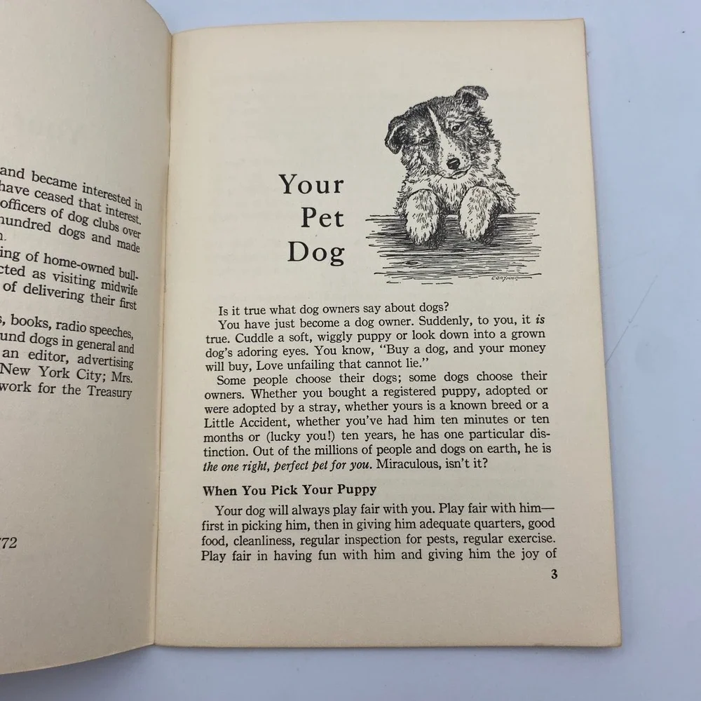 Vintage 1955 Your Pet Dog Gabrielle Forbush All-Pets Books Illustrated Paperback